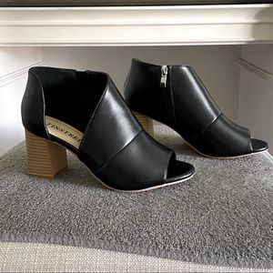 Brand new black peep toe heels, size 6